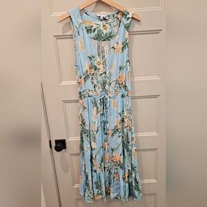 Lucky Brand Tropical Floral Sleeveless Dress